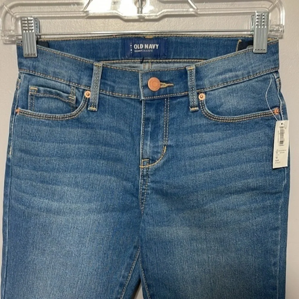 Old Navy Kids Slim Fit Jeans‎ Blue Wash Adjustable Waist Size 12